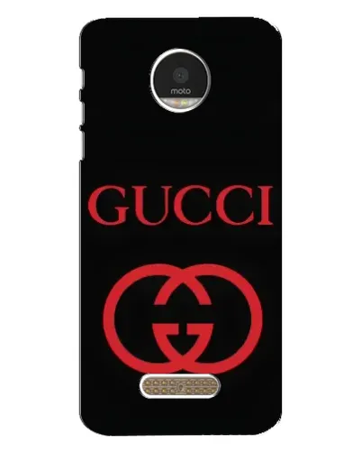 Чехол для Motorola MOTO Z Play с картинкой «Gucci — красный логотип»