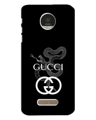 Чехол для Motorola MOTO Z Play с картинкой «Gucci — серебряная змея»