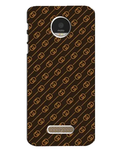 Чехол для Motorola MOTO Z Play с картинкой «Gucci — золотые диагонали»