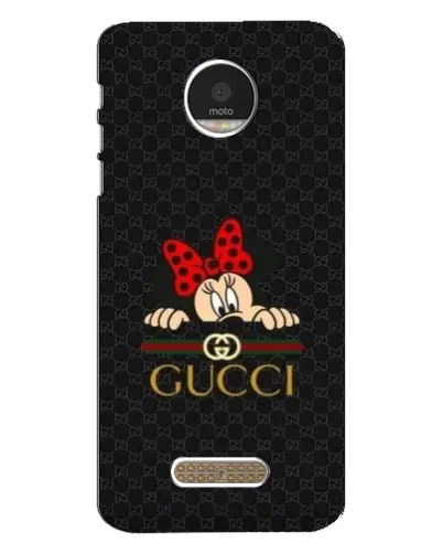 Чехол для Motorola MOTO Z Play с картинкой «Минни Маус Gucci — черный»