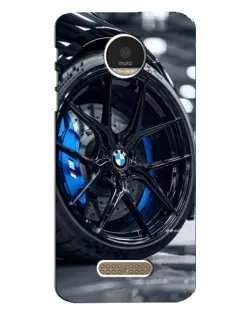 Чехол для Motorola MOTO Z Play с картинкой «Колесо BMW вблизи»