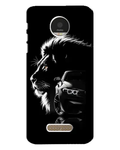 Чехол для Motorola MOTO Z Play с картинкой «BMW и лев»