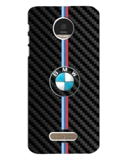 Чехол для Motorola MOTO Z Play с картинкой «Эмблема BMW и карбон»