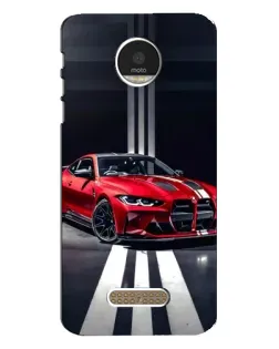 Чехол для Motorola MOTO Z Play с картинкой «Красная BMW на дороге»