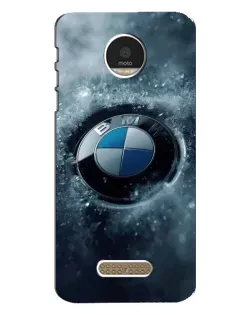 Чехол для Motorola MOTO Z Play с картинкой «Логотип BMW — лед»