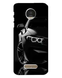 Чехол для Motorola MOTO Z Play с картинкой «Черная BMW — профиль»