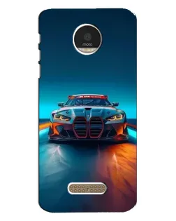 Чехол для Motorola MOTO Z Play с картинкой «BMW — огни неона»