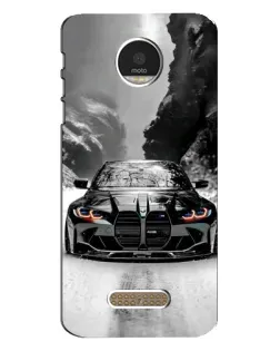 Чехол для Motorola MOTO Z Play с картинкой «BMW — акварельный дрифт»