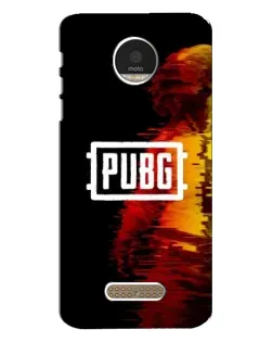 Чехол для Motorola MOTO Z Play с картинкой «Яркий логотип PUBG»