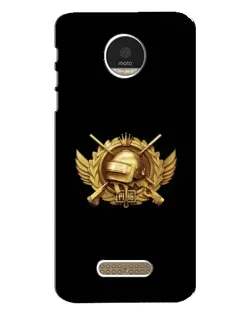 Чехол для Motorola MOTO Z Play с картинкой «PUBG — оранжевый градиент»