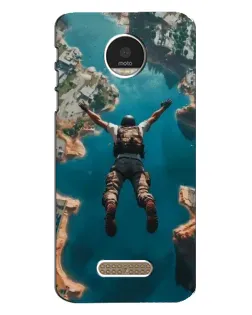 Чехол для Motorola MOTO Z Play с картинкой «PUBG — свободное падение»