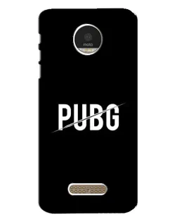 Чехол для Motorola MOTO Z Play с картинкой «PUBG — белый логотип»