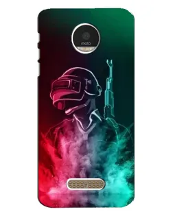 Чехол для Motorola MOTO Z Play с картинкой «PUBG — огненный воин»
