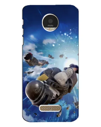 Чехол для Motorola MOTO Z Play с картинкой «Десант PUBG — прыжок»