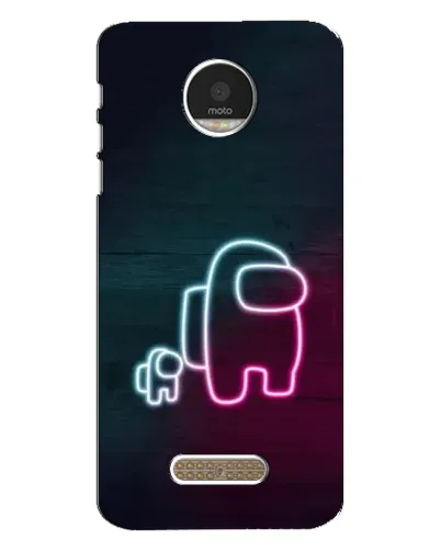 Чехол для Motorola MOTO Z Play с картинкой «Among Us неон-арт» Чехол для Motorola MOTO Z Play с картинкой «Among Us неон-арт»