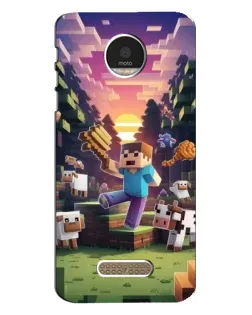 Чехол для Motorola MOTO Z Play с картинкой «Стив на ферме»