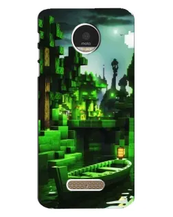 Чехол для Motorola MOTO Z Play с картинкой «Minecraft лесной пейзаж»