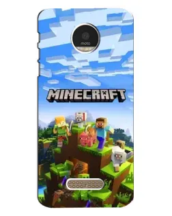 Чехол для Motorola MOTO Z Play с картинкой «Minecraft классический мир»