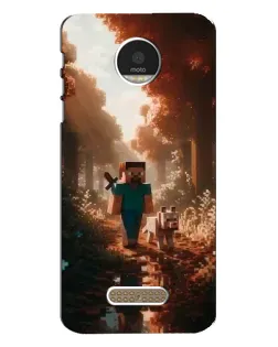 Чехол для Motorola MOTO Z Play с картинкой «Стив в лесу»