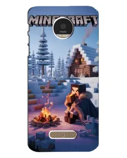Чехол для Motorola MOTO Z Play с картинкой «Зимний Minecraft»