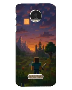 Чехол для Motorola MOTO Z Play с картинкой «Стив у башни»