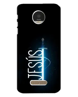 Чехол для Motorola MOTO Z Play с картинкой «Меч Духа Jesus»