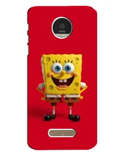 Чехол для Motorola MOTO Z Play с картинкой «Спанч Боб на красном»