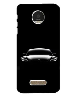 Чехол для Motorola MOTO Z Play с картинкой «Фары Tesla Night»
