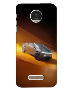 Чехол для Motorola MOTO Z Play с картинкой «Cybertruck в пустыне»