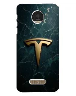 Чехол для Motorola MOTO Z Play с картинкой «Мраморная Tesla Gold»