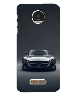 Чехол для Motorola MOTO Z Play с картинкой «Mercedes на черном»