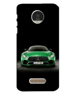 Чехол для Motorola MOTO Z Play с картинкой «Mercedes — неоновый лого»