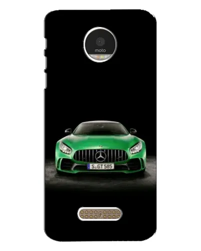 Чехол для Motorola MOTO Z Play с картинкой «Mercedes — неоновый лого»
