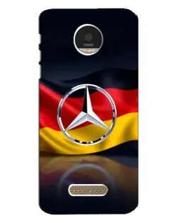 Чехол для Motorola MOTO Z Play с картинкой «Mercedes — флаг Германии»