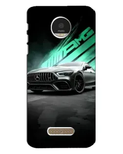 Чехол для Motorola MOTO Z Play с картинкой «Темный Mercedes AMG»