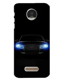 Чехол для Motorola MOTO Z Play с картинкой «Audi в неоне»