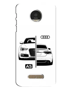 Чехол для Motorola MOTO Z Play с картинкой «Audi — контрастный дизайн»