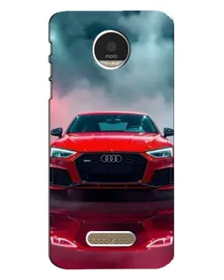 Чехол для Motorola MOTO Z Play с картинкой «Audi RS — красный стиль»