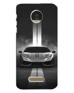 Чехол для Motorola MOTO Z Play с картинкой «Lamborghini симметрия дорог»