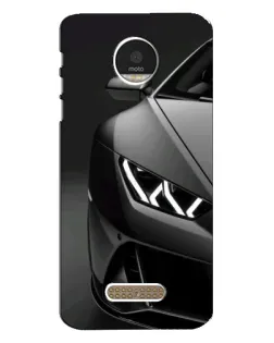 Чехол для Motorola MOTO Z Play с картинкой «Lamborghini фары детализация»