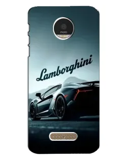 Чехол для Motorola MOTO Z Play с картинкой «Классическая надпись Lamborghini»