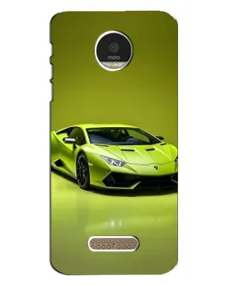 Чехол для Motorola MOTO Z Play с картинкой «Салатовый Lamborghini Huracan»