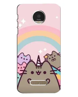 Чехол для Motorola MOTO Z Play с картинкой «Единорог Pusheen»