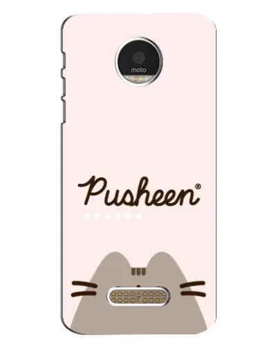 Чехол для Motorola MOTO Z Play с картинкой «Pusheen логотип»