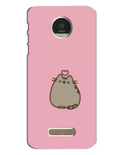 Чехол для Motorola MOTO Z Play с картинкой «Pusheen сердце»