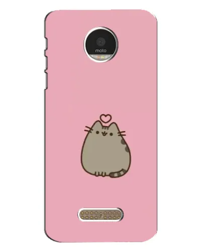 Чехол для Motorola MOTO Z Play с картинкой «Pusheen сердце»