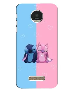 Чехол для Motorola MOTO Z Play с картинкой «Stitch и Angel Love»