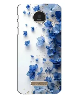 Чехол для Motorola MOTO Z Play с картинкой «Голубой цветочный каскад» Чехол для Motorola MOTO Z Play с картинкой «Голубой цветочный каскад»