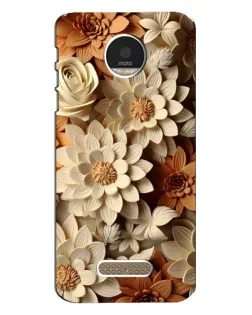 Чехол для Motorola MOTO Z Play с картинкой «Бежевый флористический декор» Чехол для Motorola MOTO Z Play с картинкой «Бежевый флористический декор»