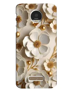 Чехол для Motorola MOTO Z Play с картинкой «Белие бумажние цвети» Чехол для Motorola MOTO Z Play с картинкой «Белие бумажние цвети»